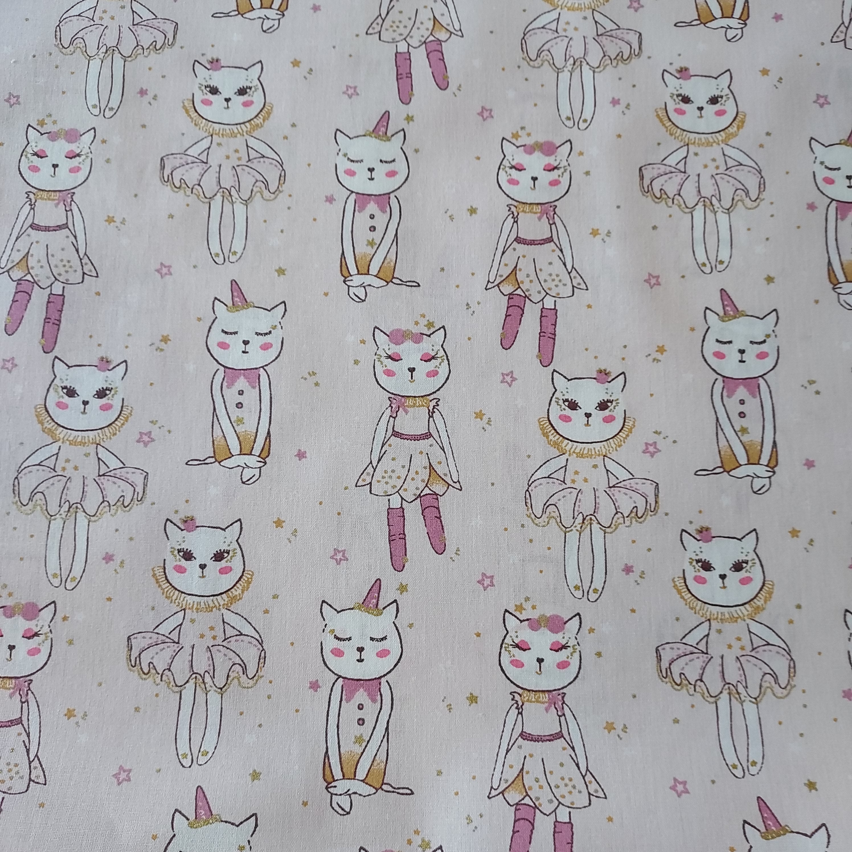 Tejido algodón Gatitas Bailarinas
