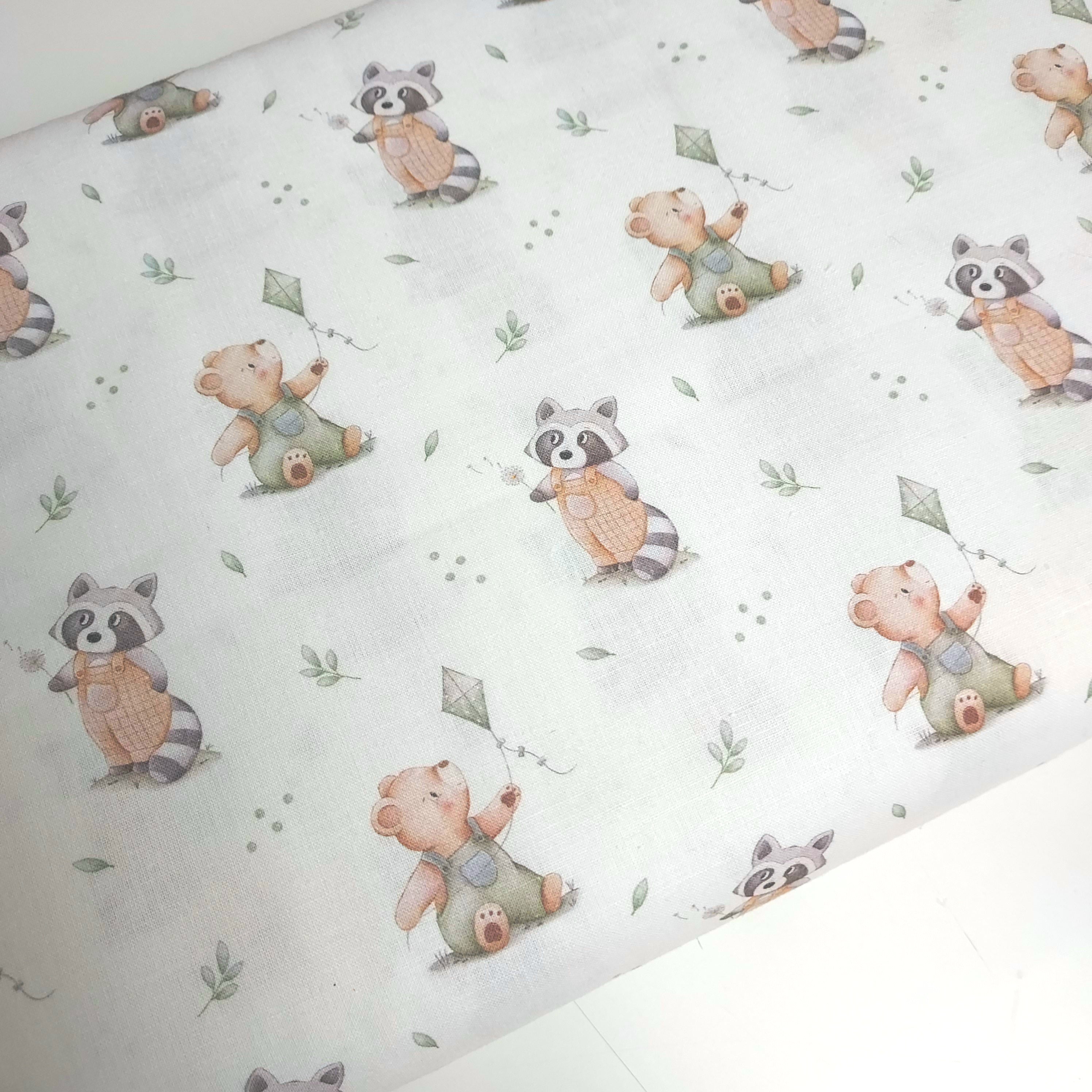 Tejido algodón Mapaches