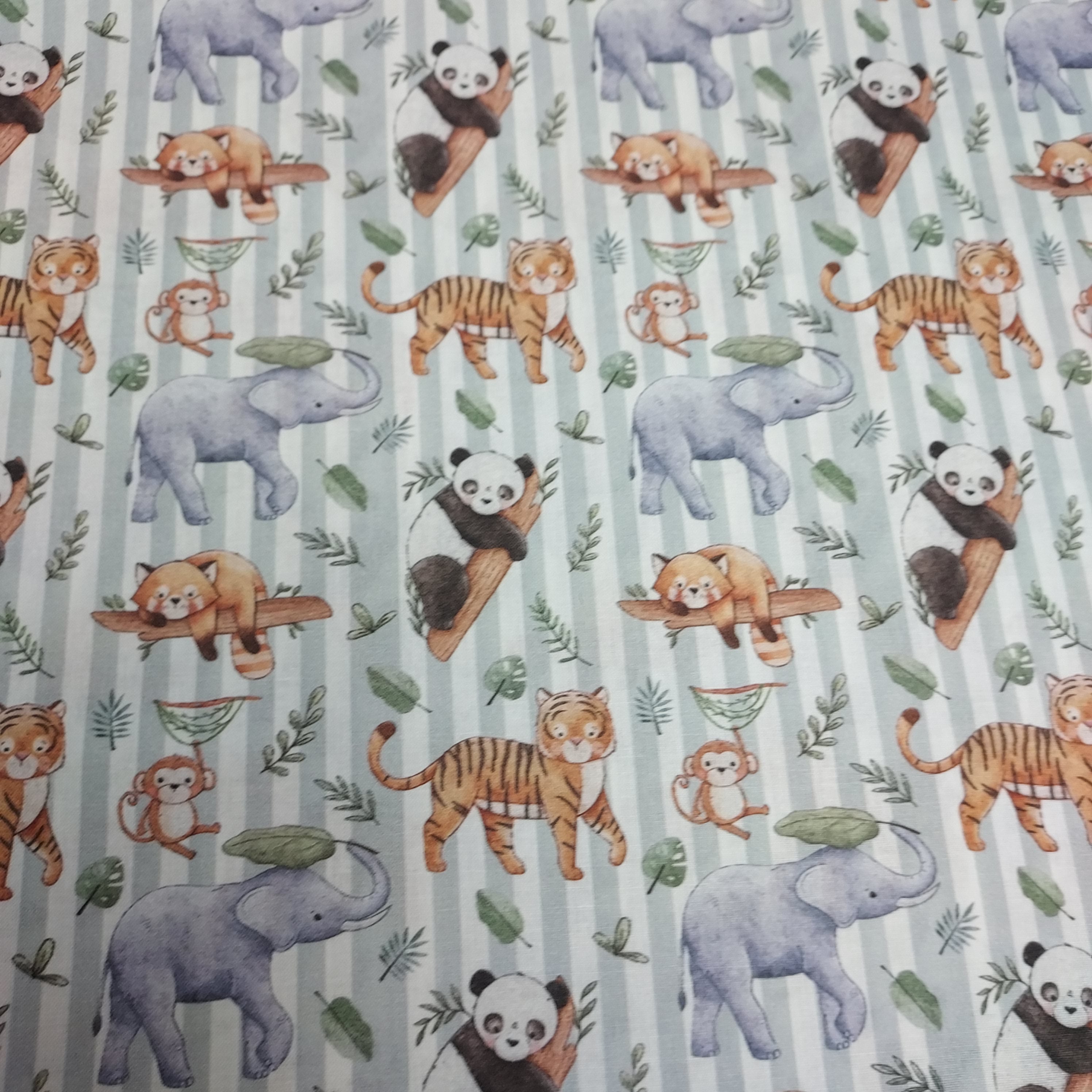 Tejido algodón Animales Safari