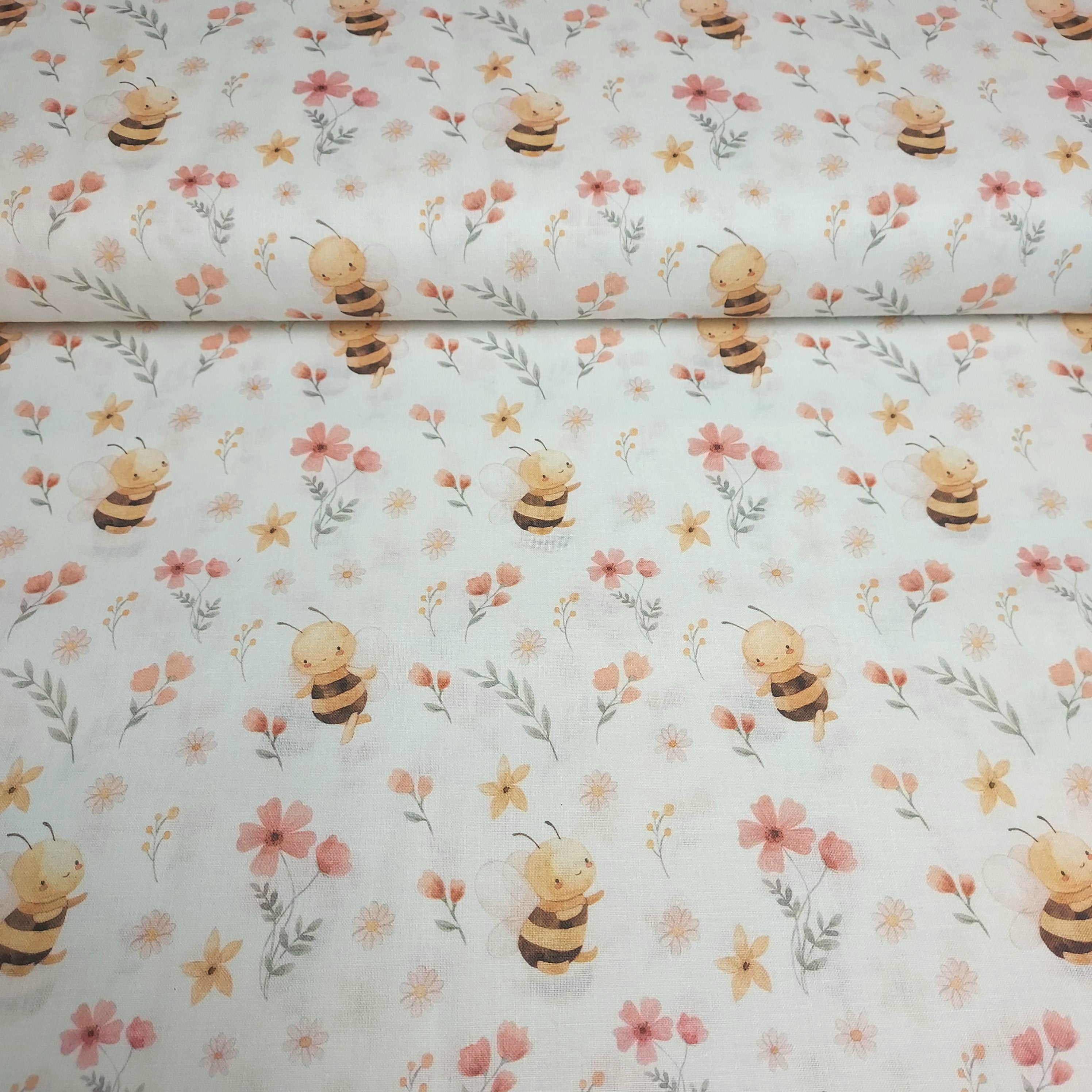 Tejido algodón Abejas