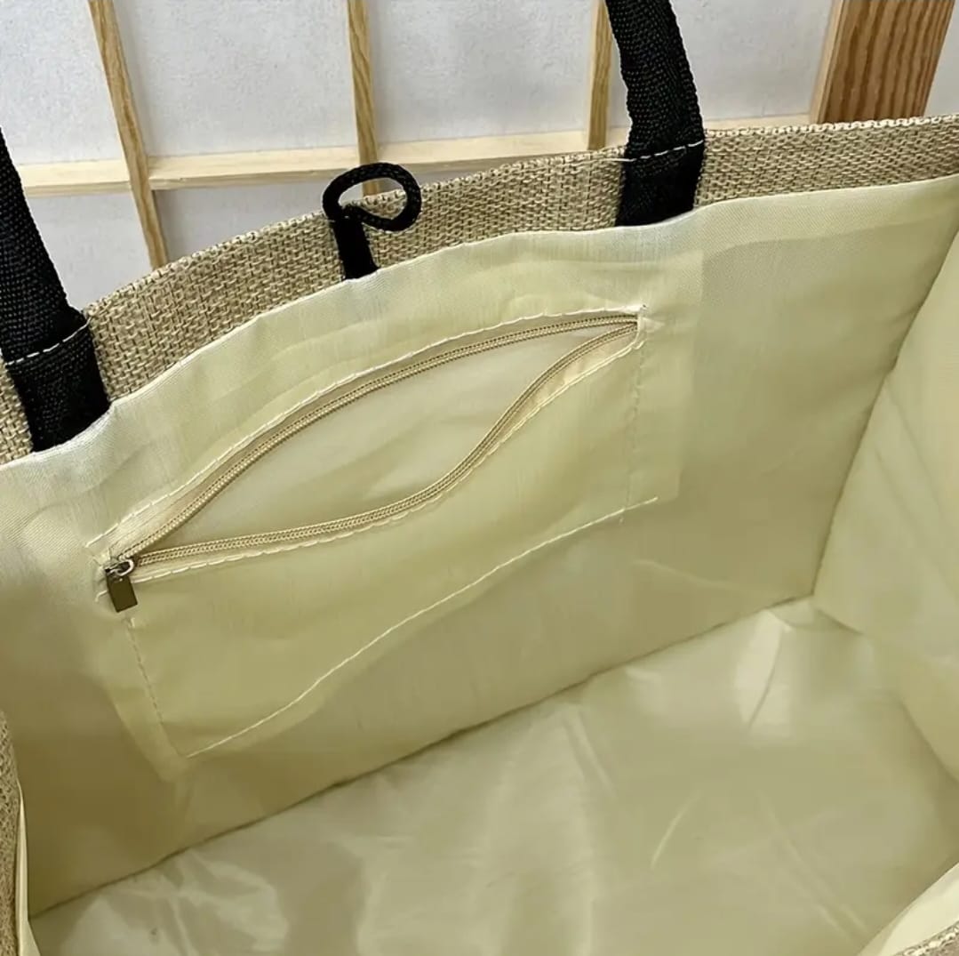 Bolsa de Rafia Costura