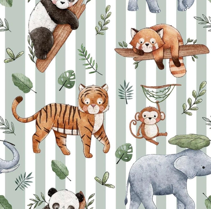 Tejido algodón Animales Safari