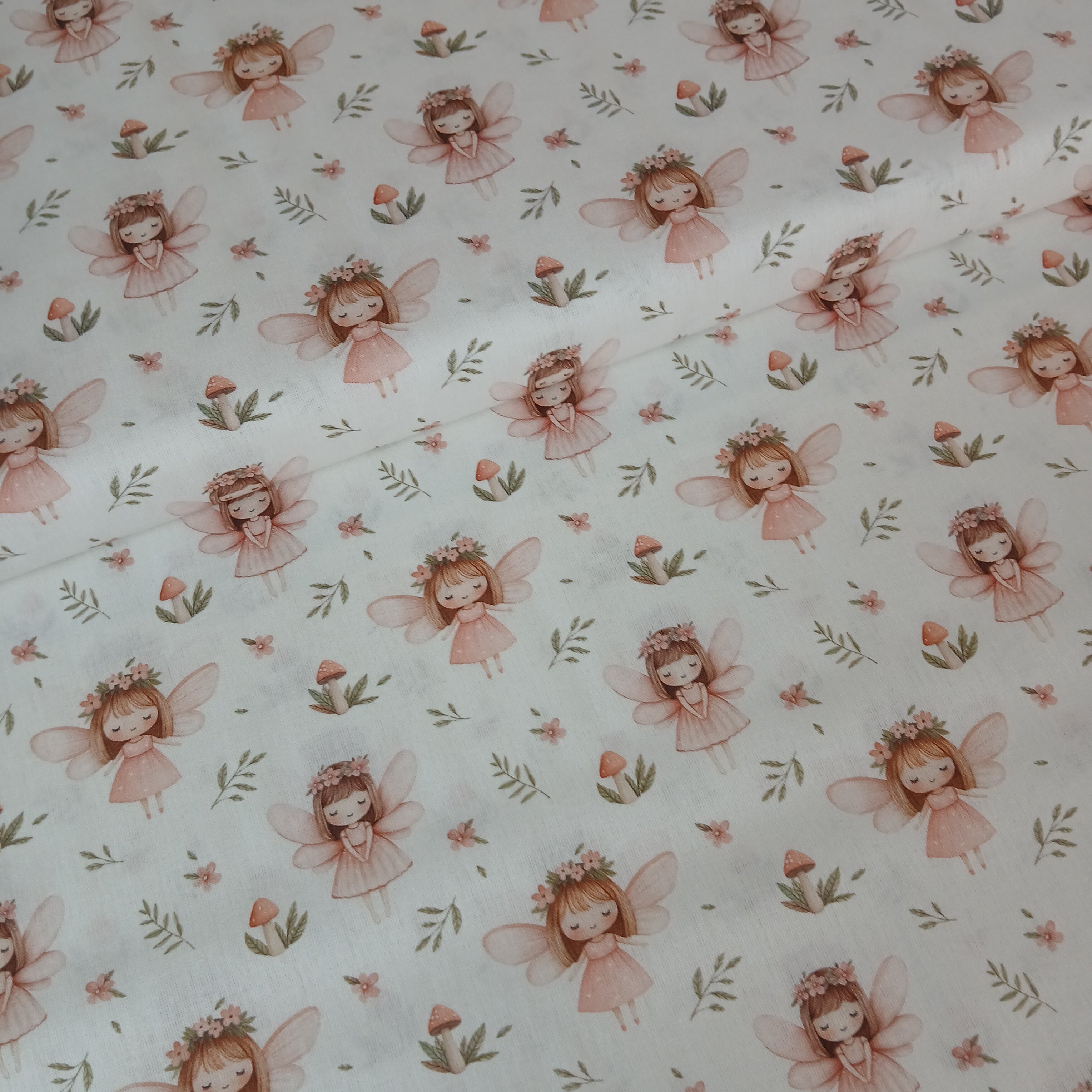Tejido algodón Hada Rosa