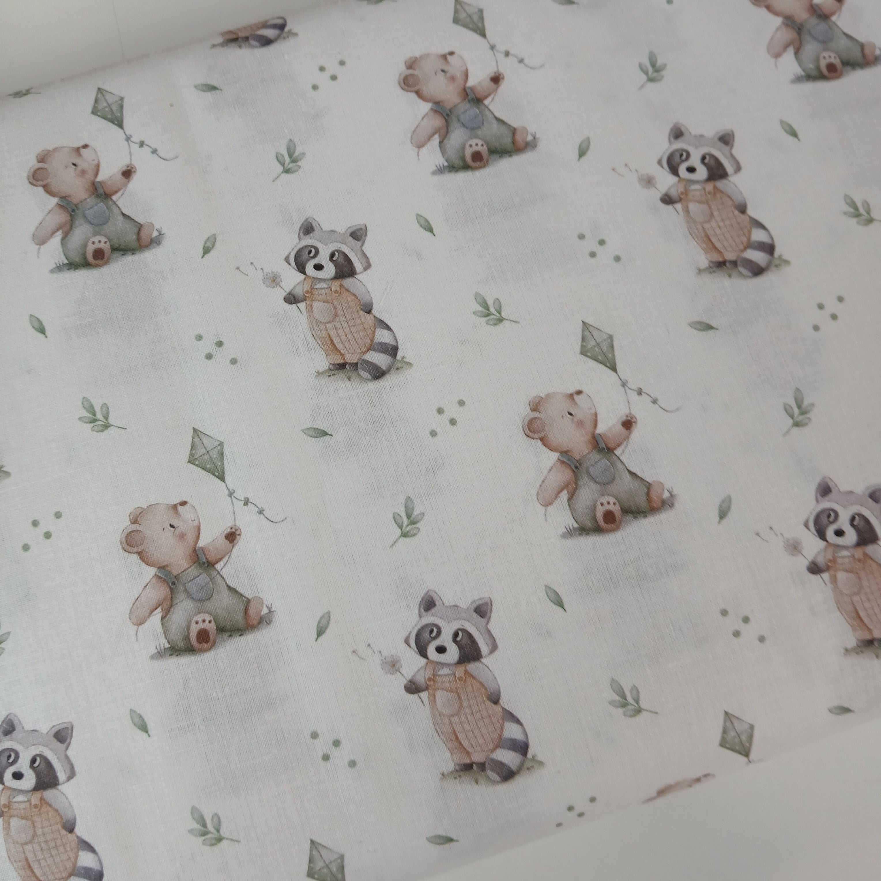 Tejido algodón Mapaches