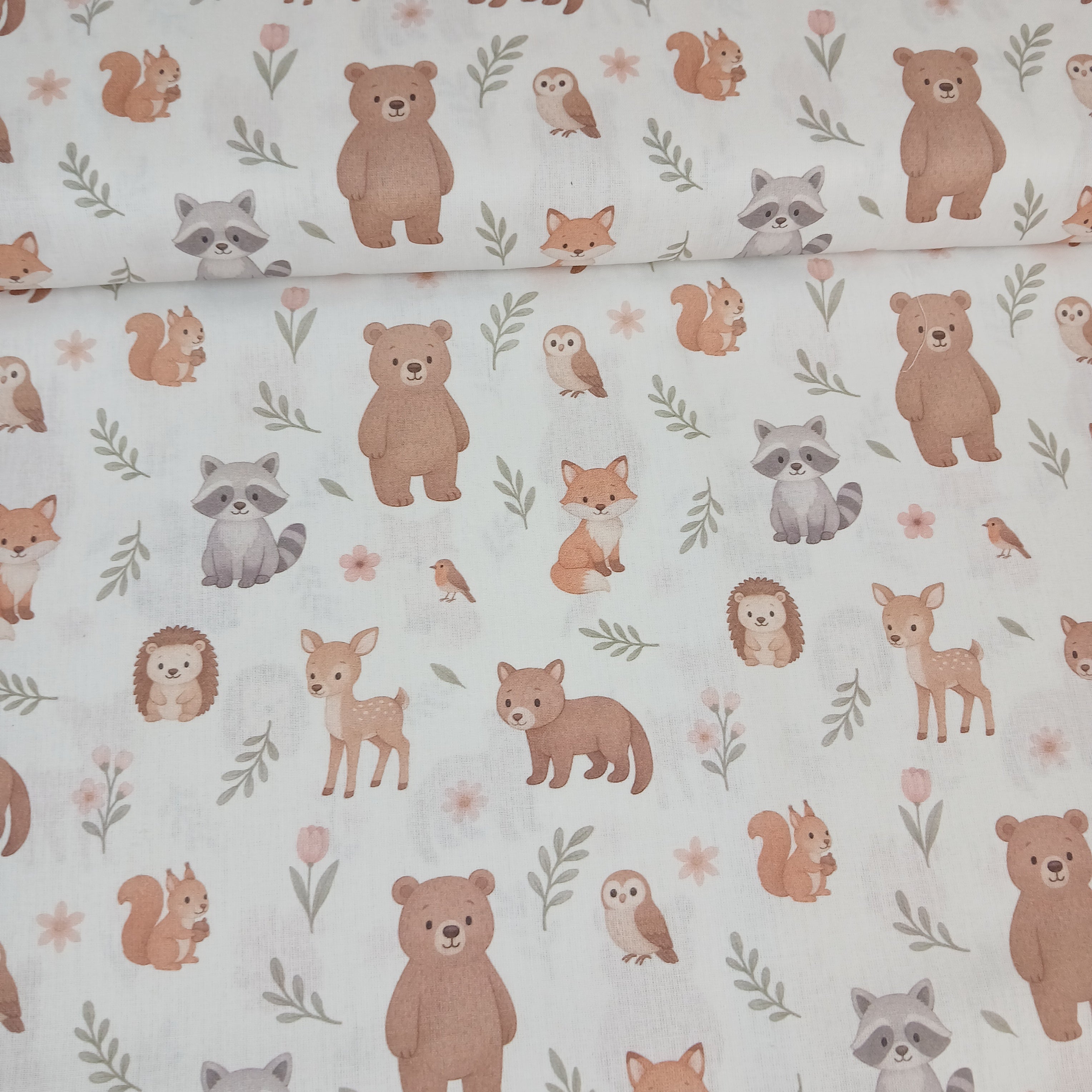Tejido algodón Animales del Bosque