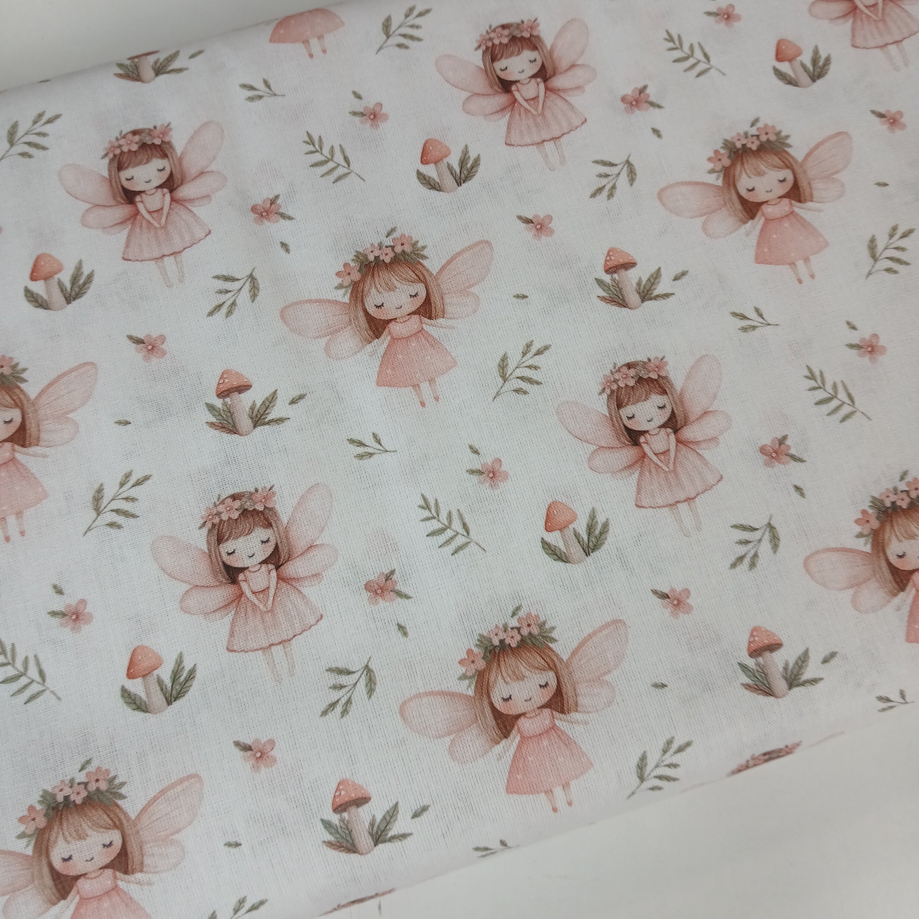 Tejido algodón Hada Rosa