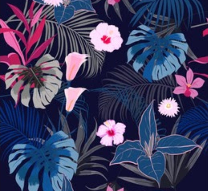 tela impermeable floral